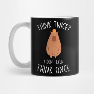 Capybara Mandarin Orange Think Twice Mug